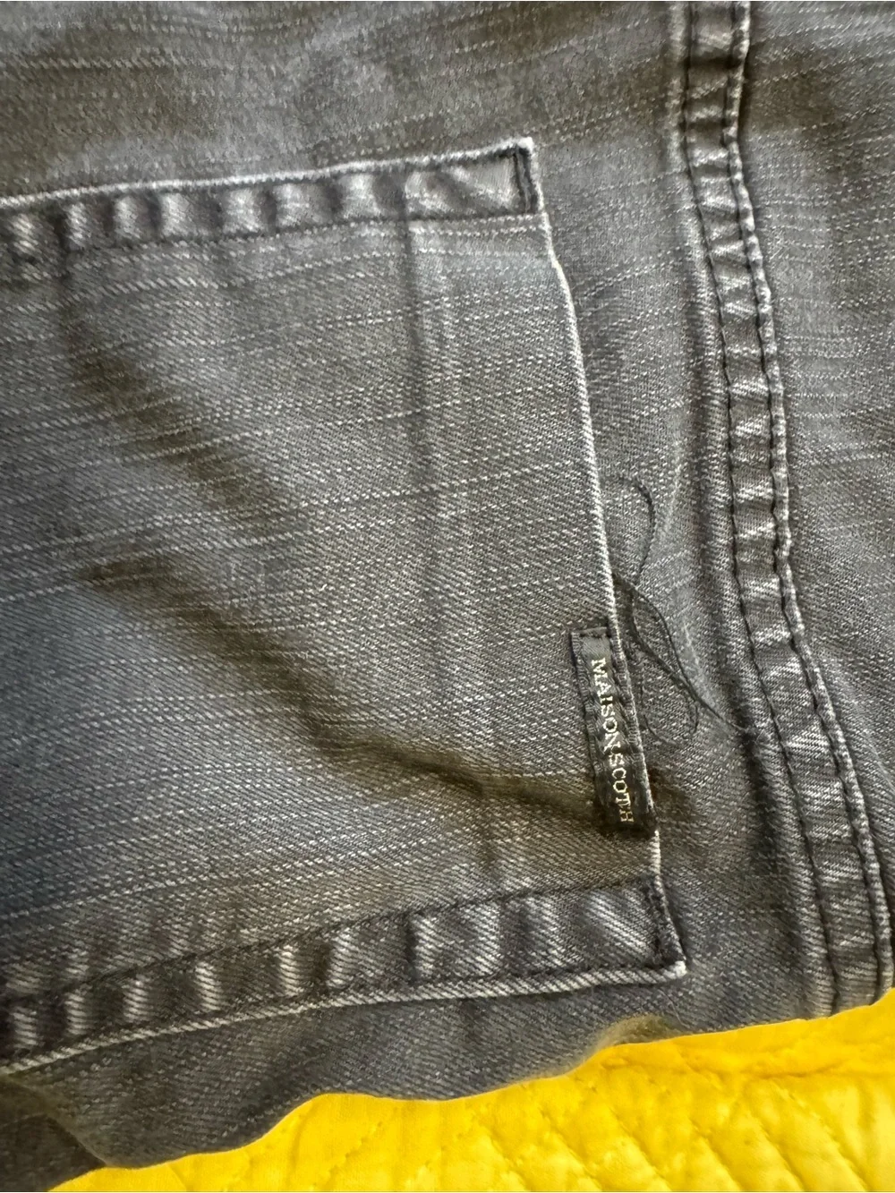 Madison Scotch Women Denim ShortSlate Gray Stud-Trim Denim Shorts